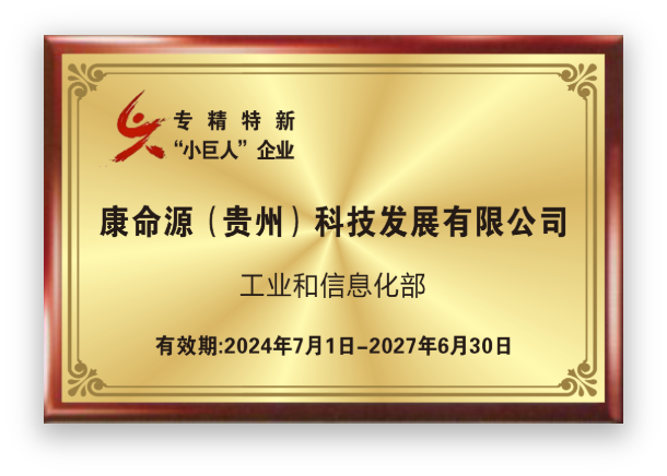 专精特新“小巨人”企业证书